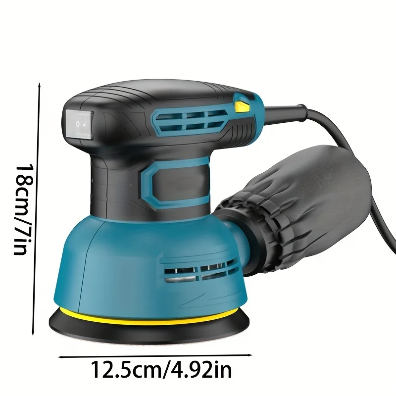 

7/16PCS handheld disc sander 6-speed adjustable small multi-functional sander, suitable for wood sanding and wall tile polishing