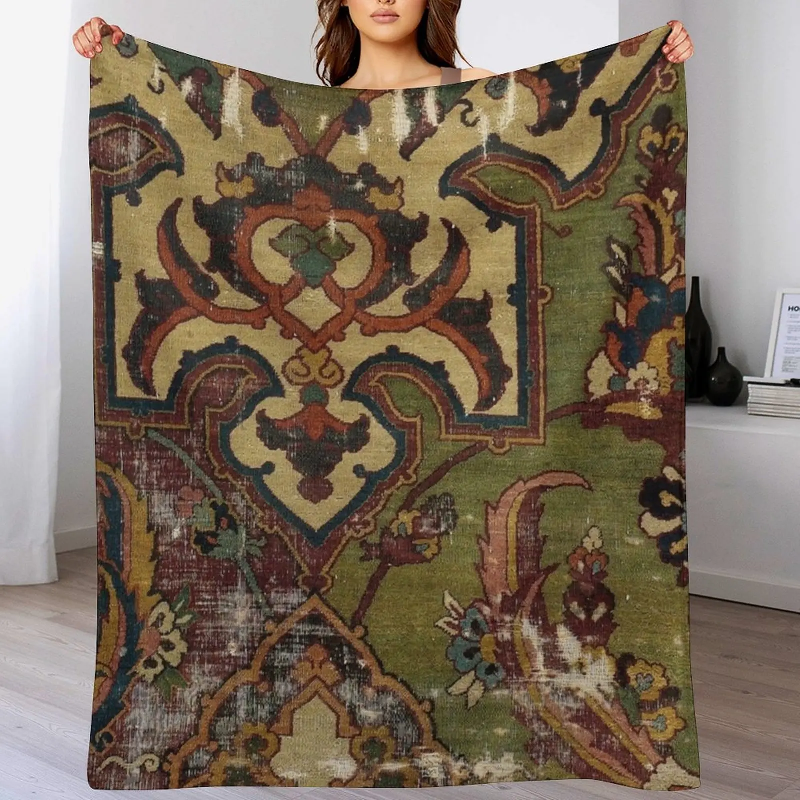 

Antique Kilim 13 Throw Blanket Soft Cozy Blanket for Pet Kids Adults