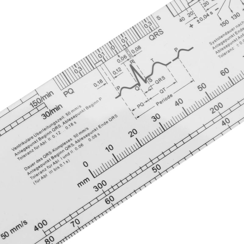 Essential EKG Ruler Pocketcard In English