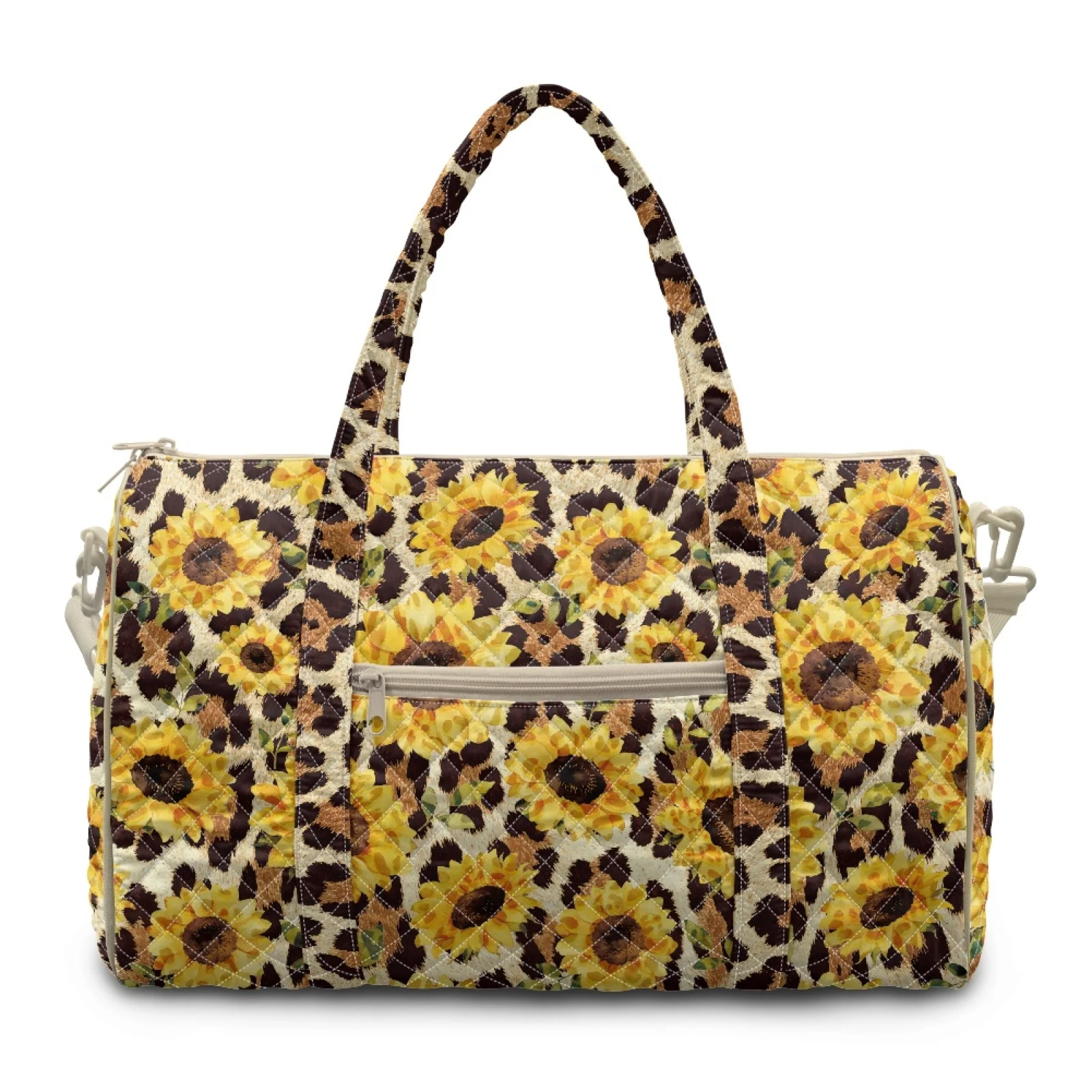 Coloranimal Leopard Print New Trend Quilted Duffle Bag Polyester Portable Travel Duffel Bag for Backpacker