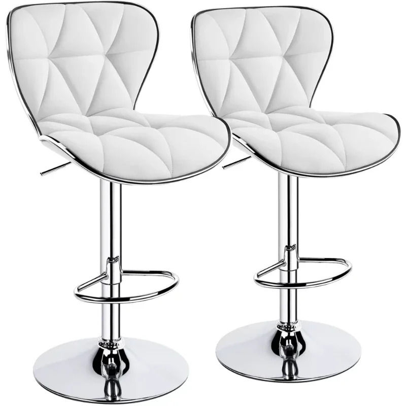 

Alden Design Adjustable Midback Faux Leather Bar Stool, Set of 2