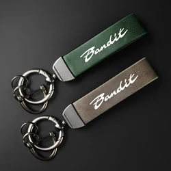 For Suzuki GSF 250 400 650 600 S N 1250 BANDIT Accessories High-Grade leather Motorcycle Keychain Holder Keyring