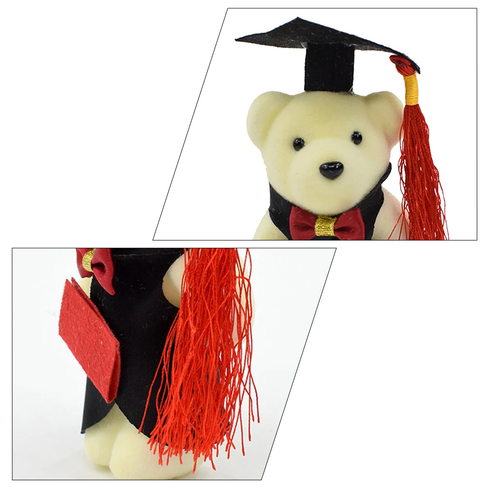 10 Pcs Grad Flower Bouquet Decor Dr Bear Toy Lovely Decors Graduation for Graduations Decoration