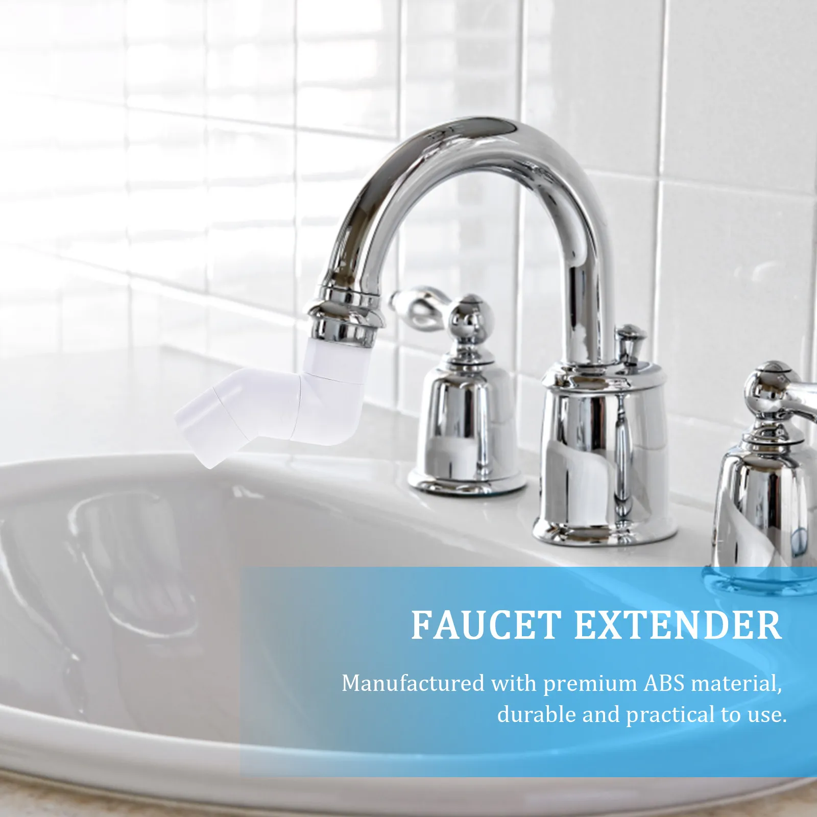 

Универсальный поворотный удлинитель для смесителя из ABS-пластика, защищенный от брызг, на 360 градусов, для кухни и ванной комнаты