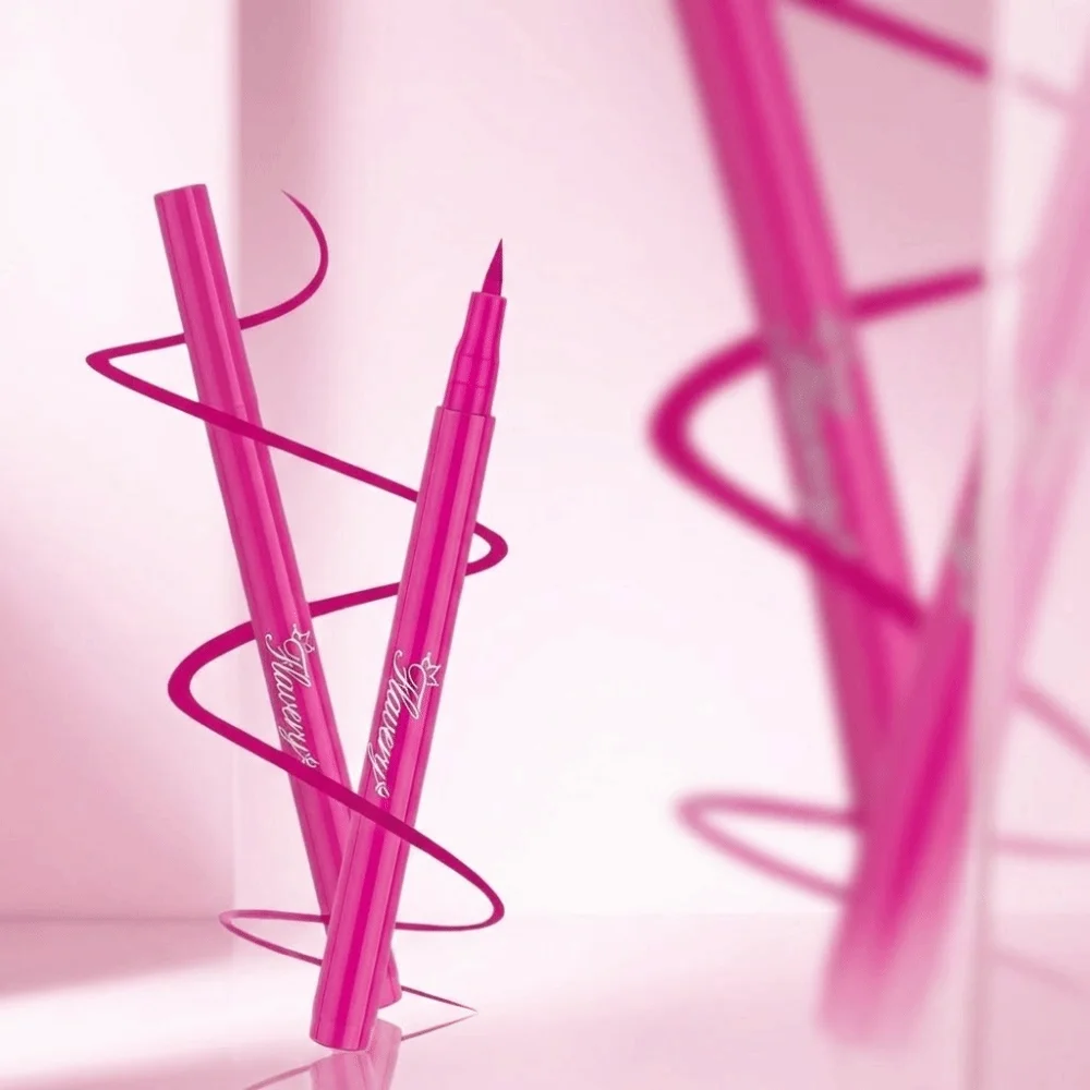 Juego de 12 colores de delineador de ojos líquido mate con punta de precisión, colores neón a prueba de manchas, lápiz delineador de ojos colorido, fácil aplicación