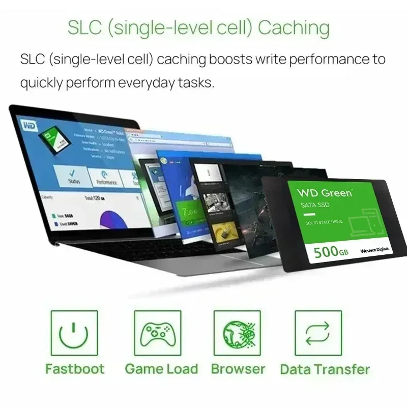 High Speed WD Western Digital SSD SATA3 2.5" Internal Hard Disk 1TB 2TB Internal Solid State Drive for Desktop Laptop Upgrade view 3