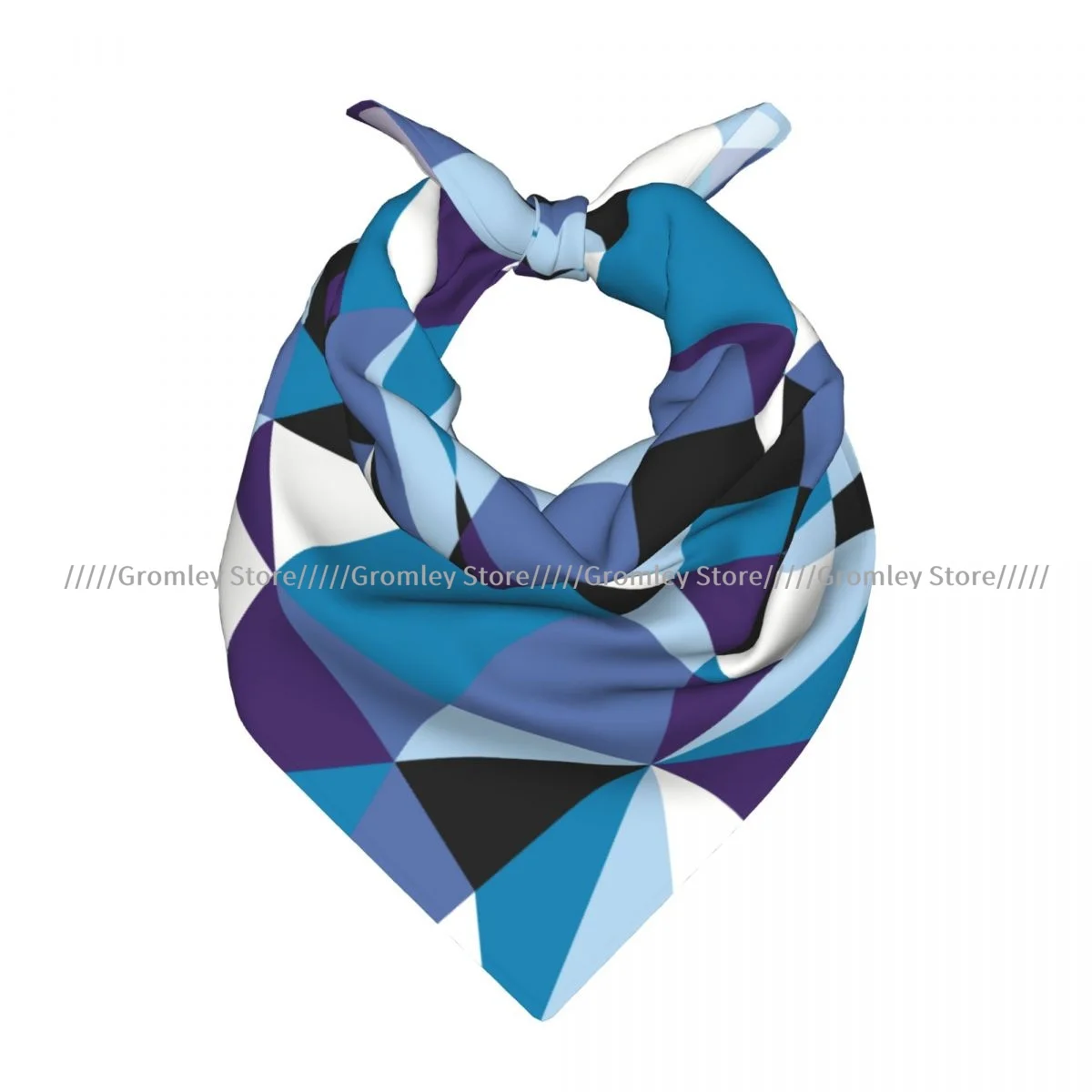 

Abstract Geometric Square Scarf Soft Breathable Daily Kerchief