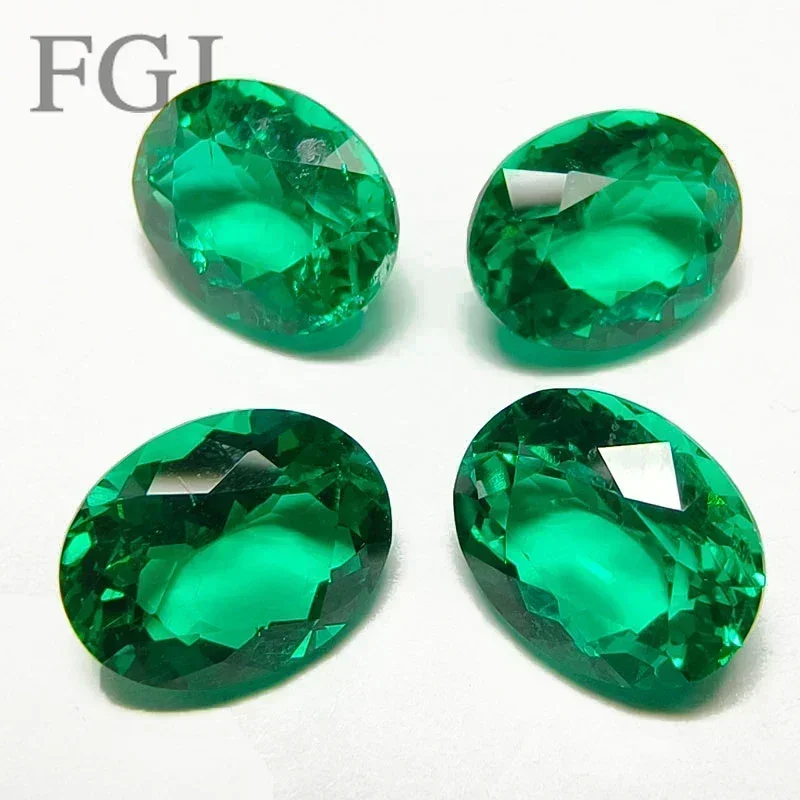 

New Promotion Hot Sale Lab Grown Columbia Emeralds Oval Shape Stone VVS1 For Diy Jewelry Making Rings Selectable AGL Certificate