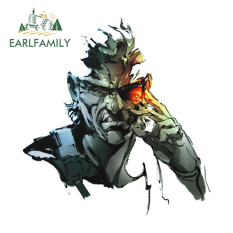 EARLFAMILY 13cm for Metal Gear Solid Car Sticker Car Door Protector Vinyl Decal Windows Personality Creative Caravan Decoration