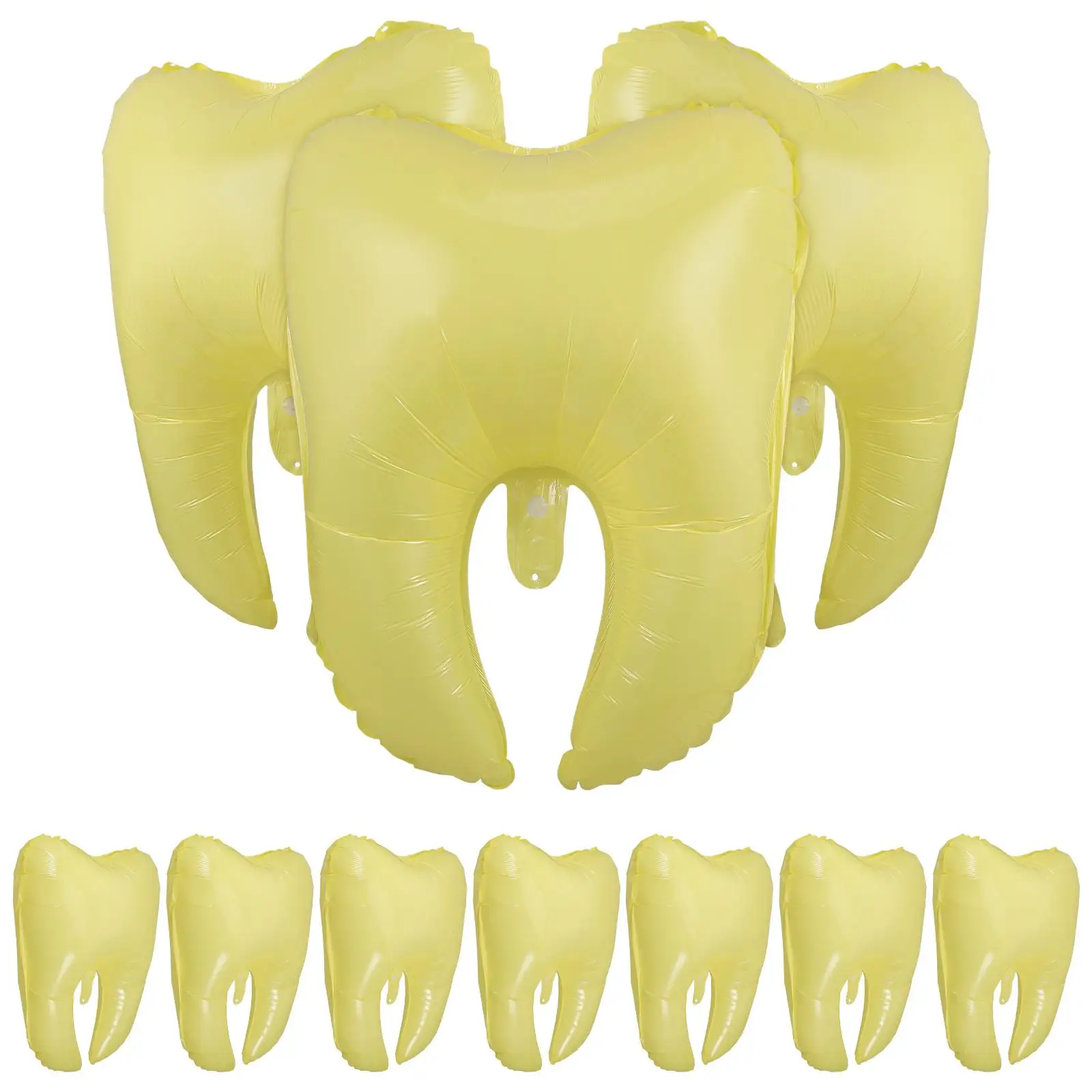 

10 Pcs Balloons White Tooth Tooth Inflatable Balloons Shaped Party Decorations Pe Material Inflatable Supplies