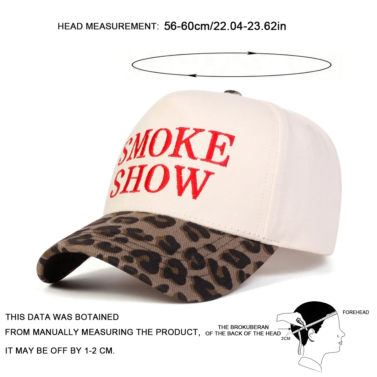 Unisex SMOKE SHOW Letter Embroidery Baseball Caps Spring Autumn Outdoor Adjustable Casual Hats Sunscreen Hat Sports Cap