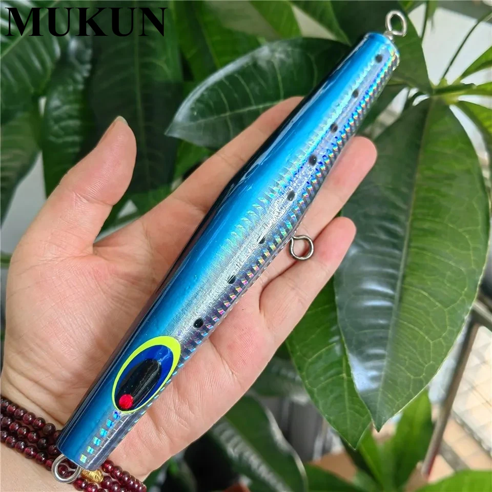 MUKUN 60 جرام 80 جرام لعبة كبيرة التصيد الخشب الاصطناعي بوبر صب نجار إغراء JerkbaitMahi ماهي الأصفر الذيل القرش القفز إغراء