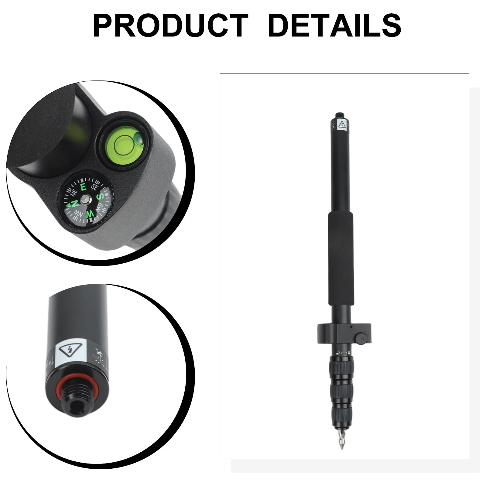 Portable 1.5M Survey Pole for GNSS Receivers Featuring Construction and Tool Maintenance for Field Deployment Portable