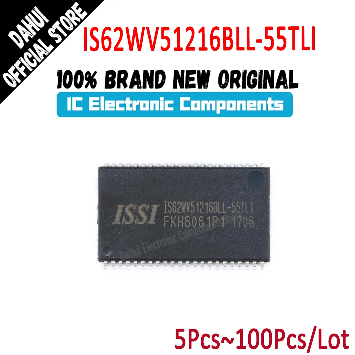 

IS62WV51216BLL-55TLI IS62WV51216BLL-55 IS62WV51216BLL IS62WV51216 IS62WV IS62 IC Chip SRAM TSSOP-44