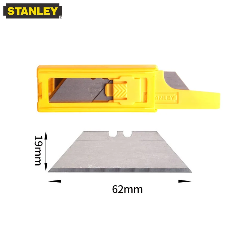 Stanley Heavy Duty Lâmina de Corte Trapezoidal Art Substituição Utility Blades Carpet Leather Paper Cut Tool 19 mm 10 Pcs 11-921h22