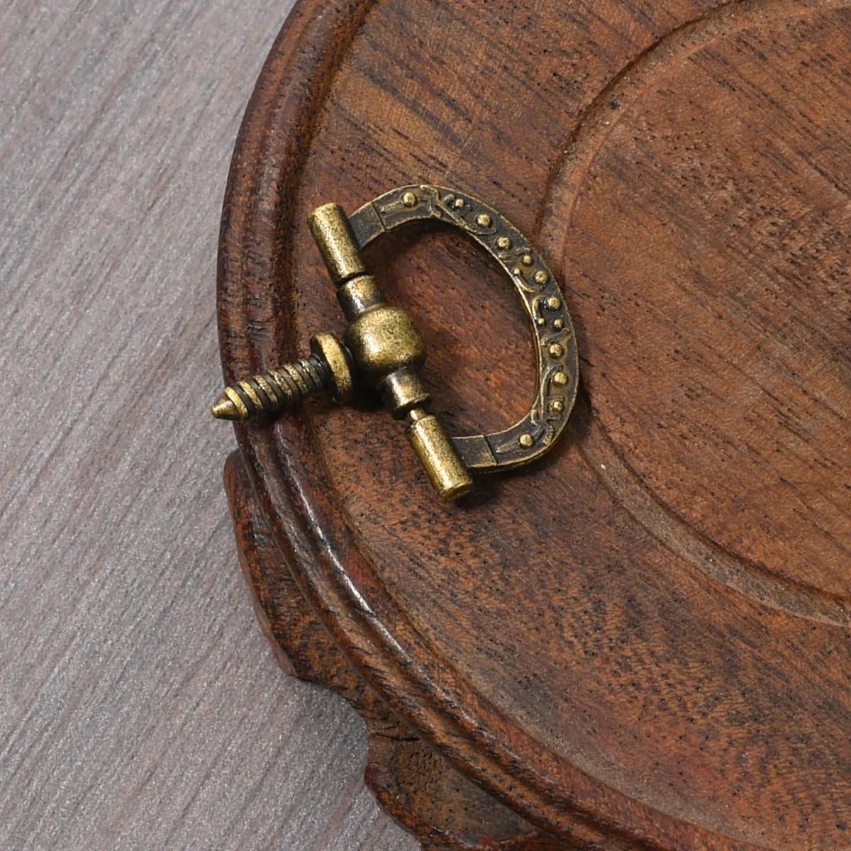 Mini Thread Self Tapping Handle Alloy Square Jewelry Box Drawer Pull Ring Decoration