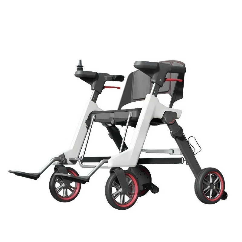 Three-in-one scooter Multifunctional intelligent trolley Elderly rehabilitation moped Light folding car