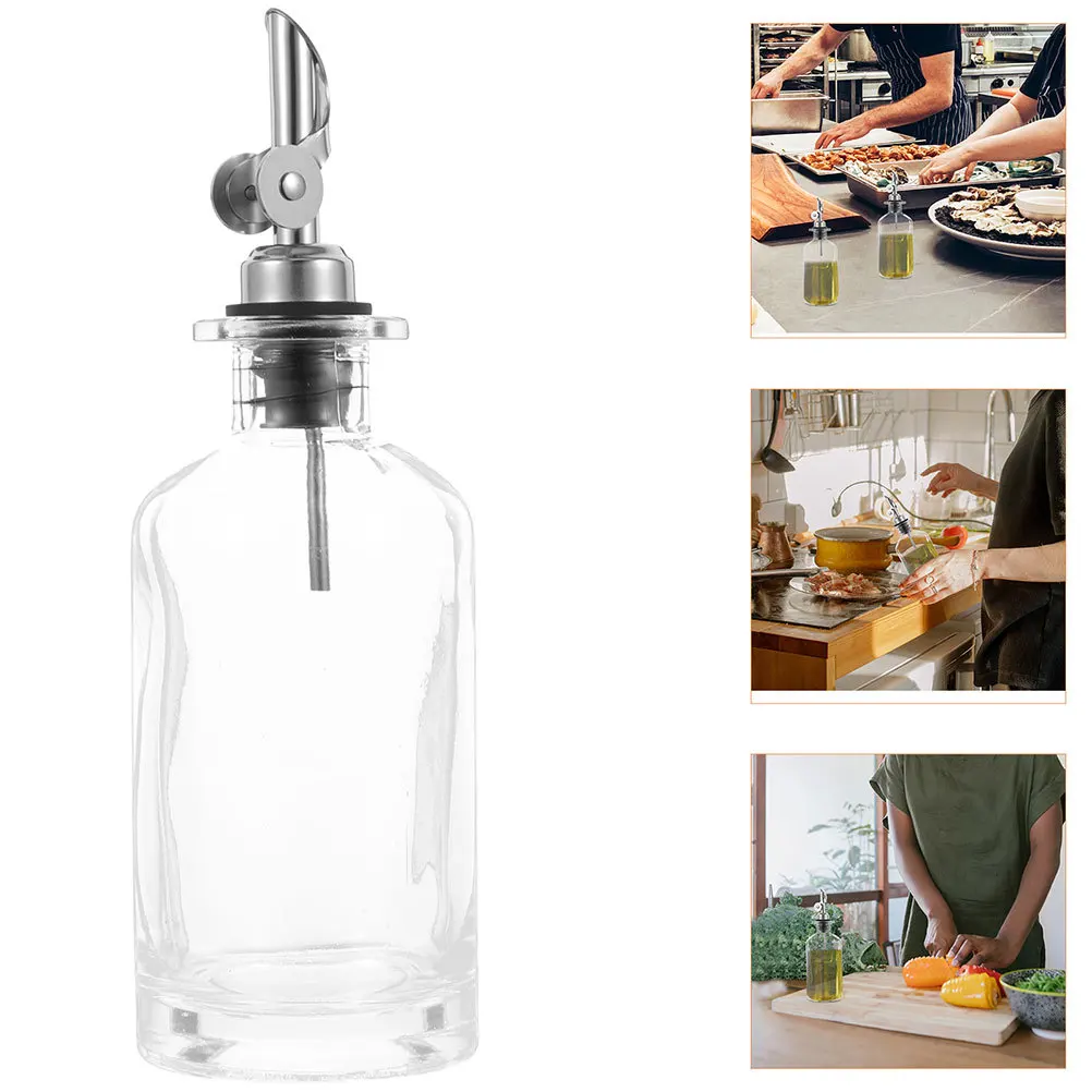 Dispensador de Aceite de Cocina, 2 Piezas, Botella de Vidrio con Apertura y Cierre Automático para Aceite de Oliva, Vinagre, Salsa de Soya, Recipiente para Condimentos Antiderrames