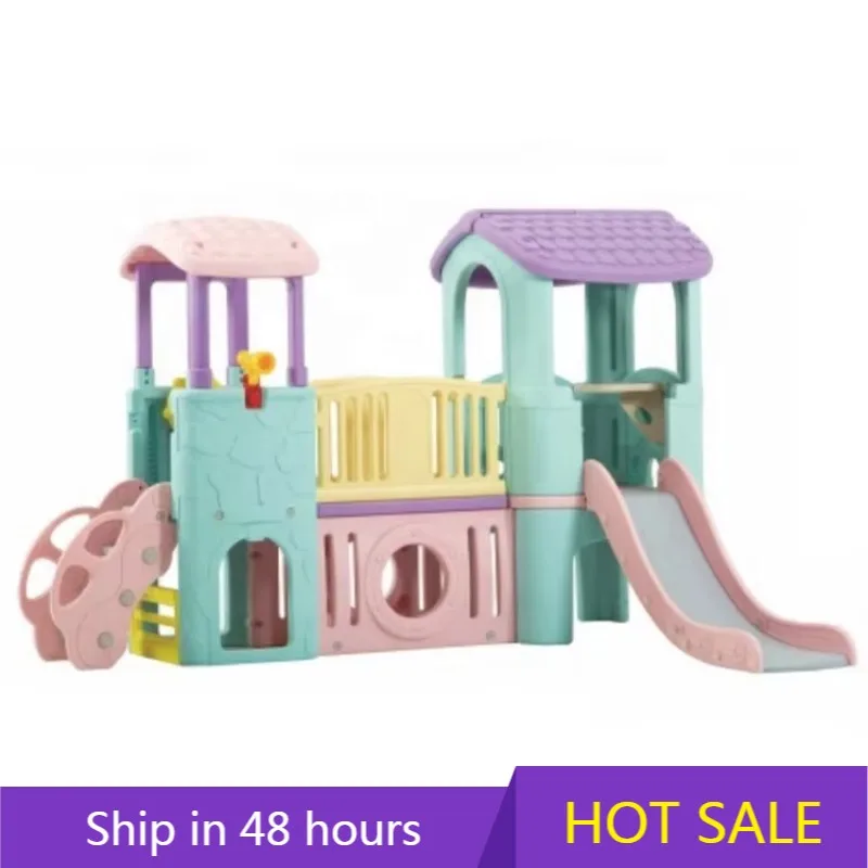 

YTYIN Plastic Family Combination Small Indoor Kids Playground Slide for Children