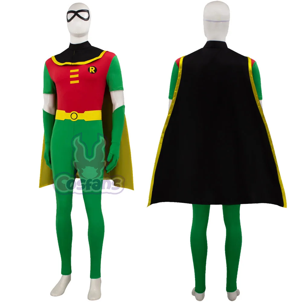 

Anime Teenage Robin Titans Go Cosplay Titan Costume Green Jumpsuit Superhero Man Halloween Carnival Cosplay Robin Clothes