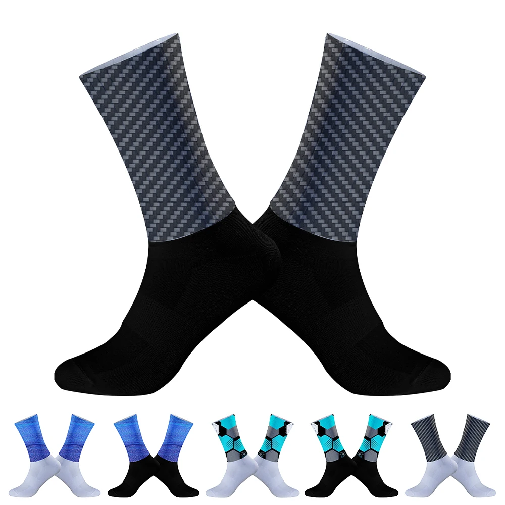 Bike Summer 2024 New Aero Team Cycling Non-slip Breathable Socks Silica Gel Pro Racing Sports Socks Men Women