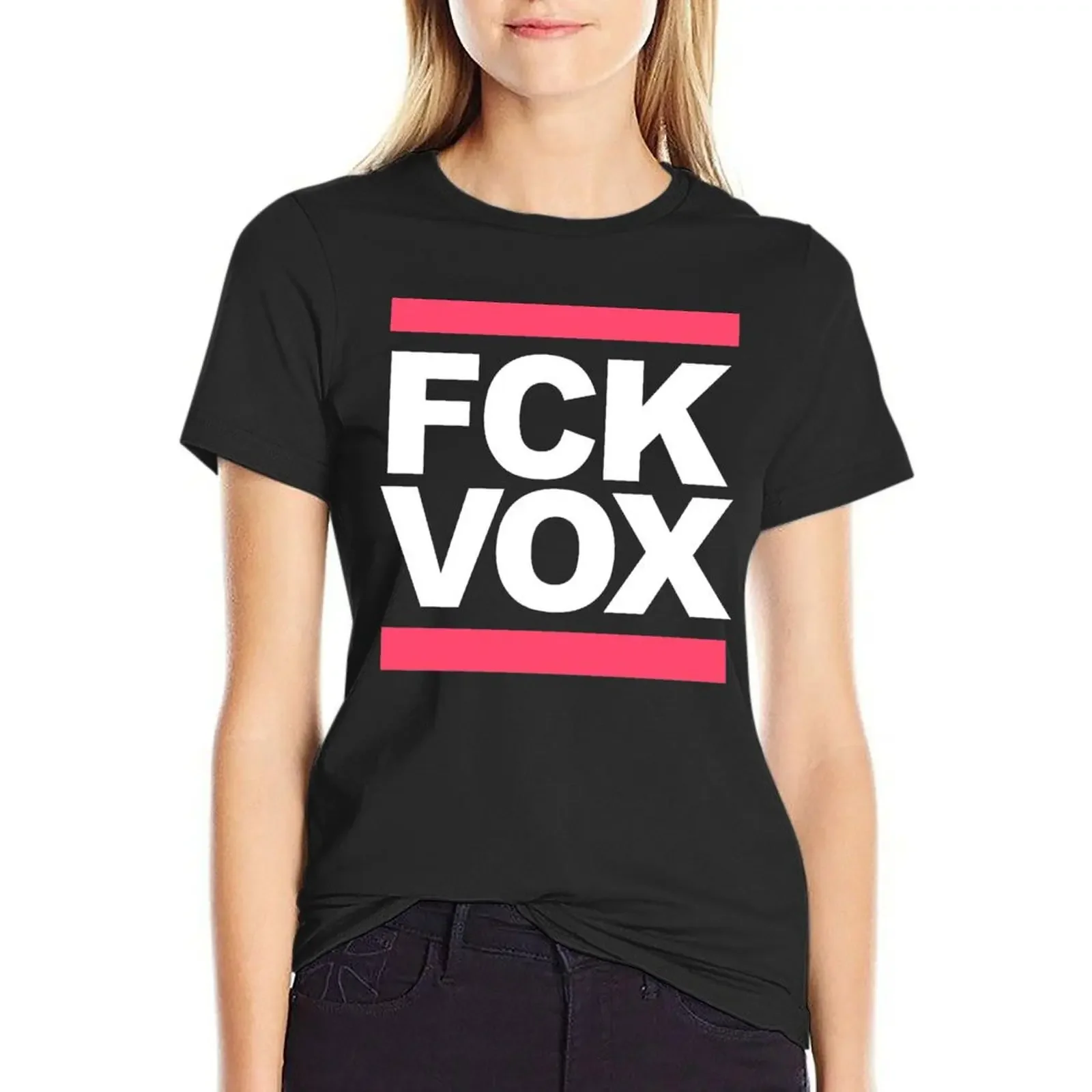 

FCK VOX T-Shirt Short sleeve tee quick-drying heavyweights cute tops t-shirt dress for Women plus size