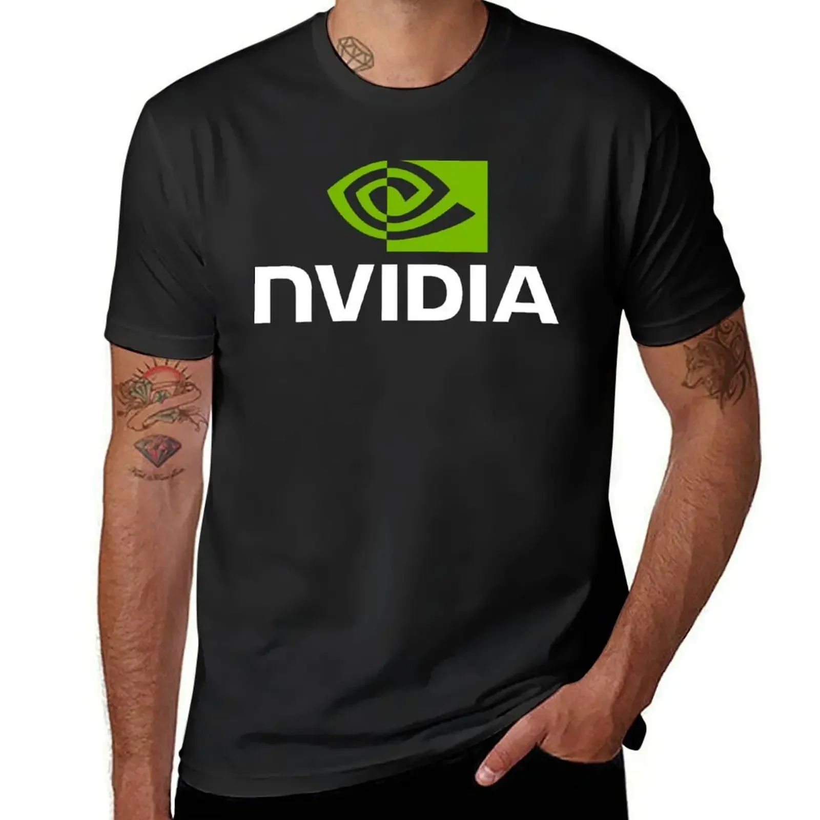

Nvidia T-Shirt cotton graphic tees blanks vintage t shirts vintage t shirt men
