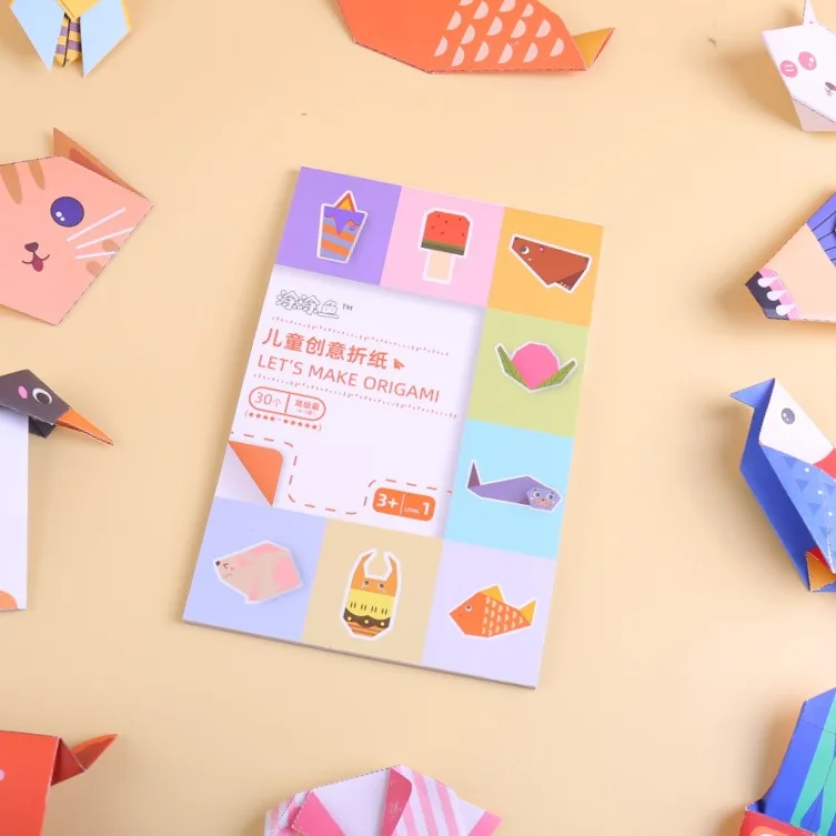 Puzzle Paper Origami Book DIY for Kids - Fun 3D Handmade Craft with Colorful Paper for Creative Development in Ages 3-6