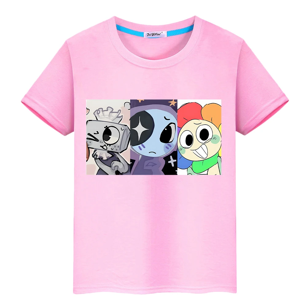 anime Tees print Dandys World 100%Cotton t shirt for kids boy 10year Cartoon Tops Short pride tshirt y2k one piece girls clothes