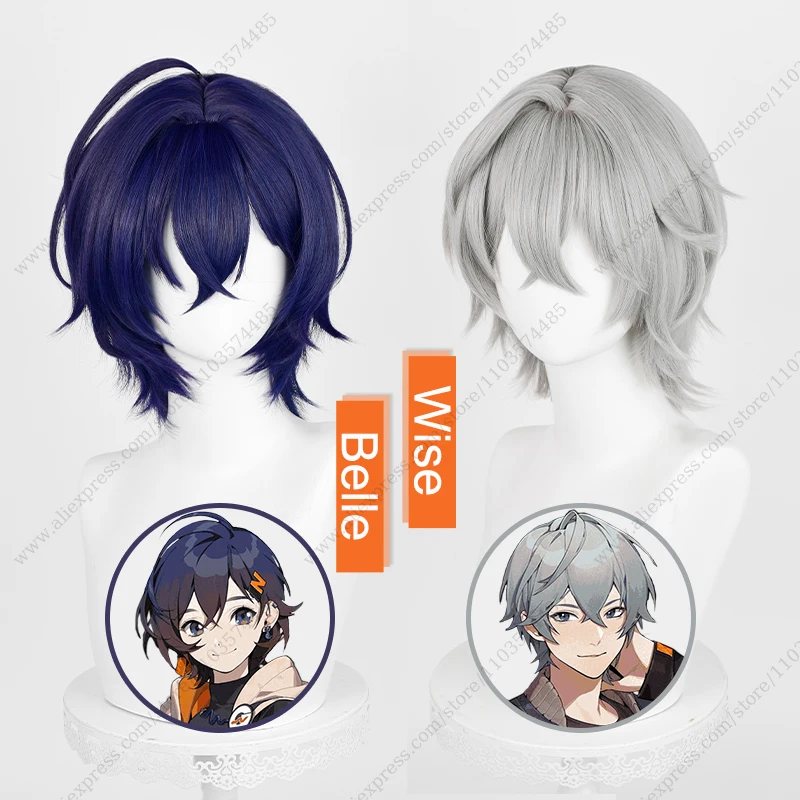 

Парик для косплея Game Phaethon Belle Wise, короткие термостойкие синтетические волосы 35 см/33 см