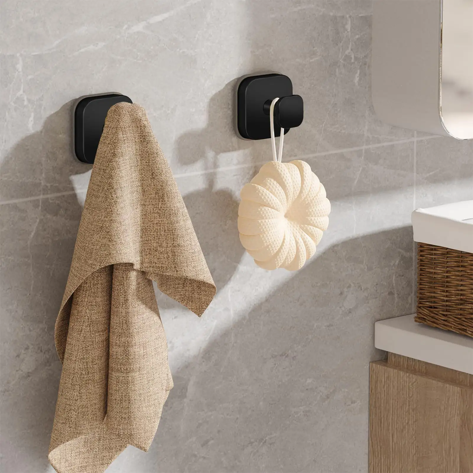 

Suction Shower Hooks Strong Vacuum Bathroom Shower Hooks Foldable Glass Window Door Hanger Bath Robe Holder for Tile Metal