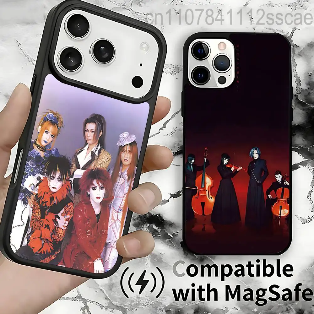 

M-Malice Mizer Rock Case For iPhone 17,16,15,14,13,12,11,Pro,Max,Plus,Mini,SE4,E Magnetic Magsafe Wireless Charging