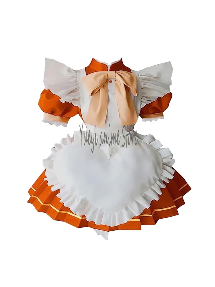 Anime Cosplay Purin Fuon Costume Orange Maid Dress Activity Party Role Play Clothing customized