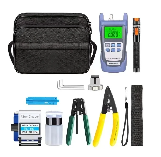 Imagem -04 - Ftth Tool Conjunto Bolsa Incluindo Stripper Cutelo Power Meter Vfl e Outros Equipamentos de Fibra Óptica Alta Qualidade