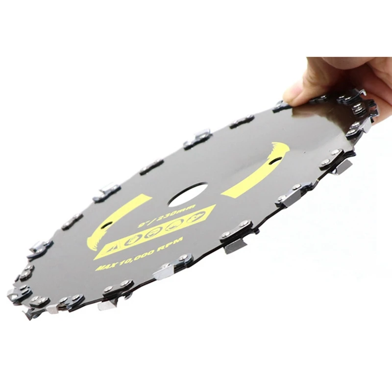 Chain Disc Mowing Head 20-Tooth Cutter Head 9-Inch Chain Serrated Blade Mowing Head Mower Spare Parts