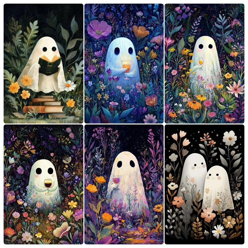 DIY Halloween Ghost Jigsaw Puzzles for Adults Focus Enhancement Therapy Meaningful Retirement Gift Office Home Decor