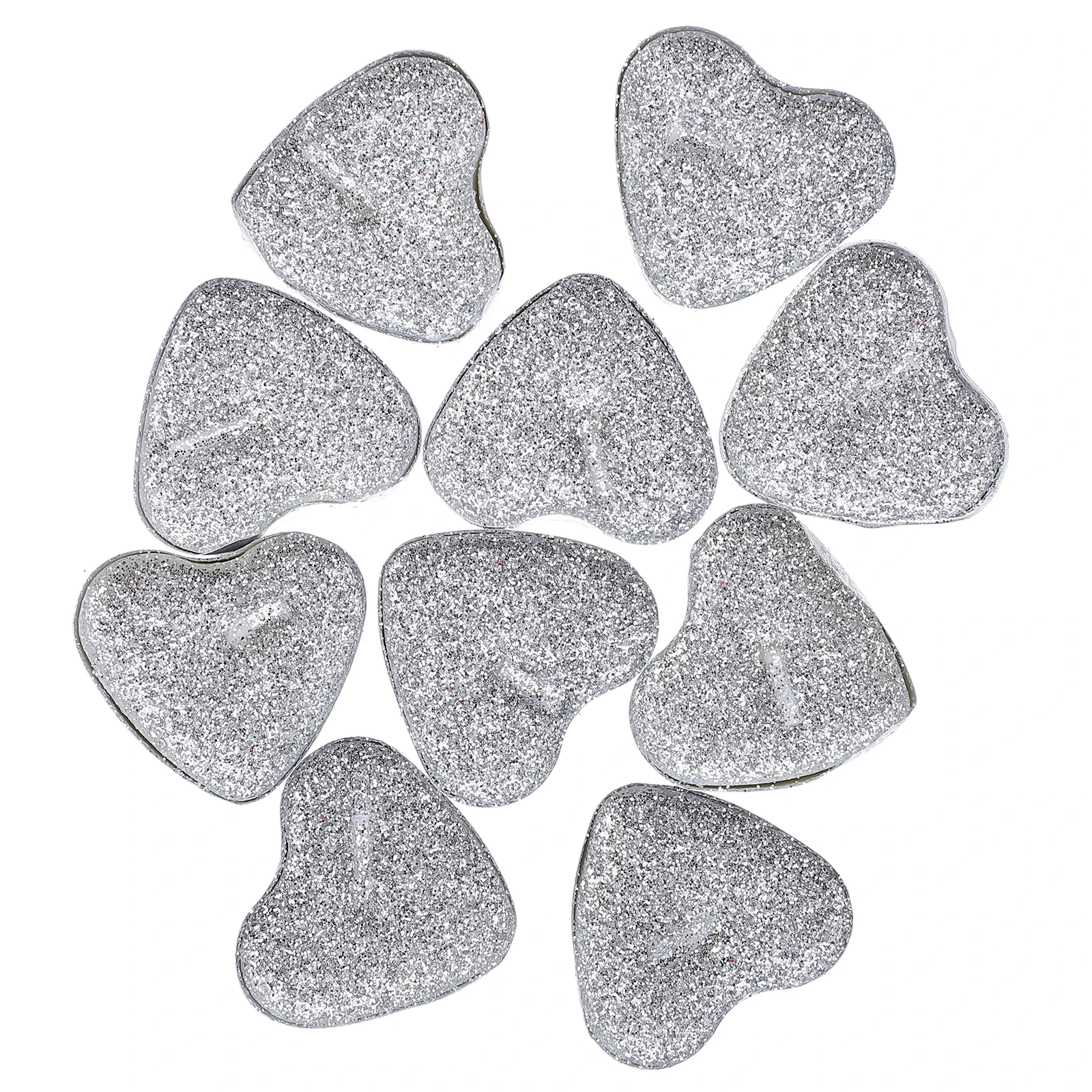 

30Pcs Heart Shape Tealight Candles Premium Paraffin Wax No Black Smoke for Party Event Love Decoration Ambient Lighting