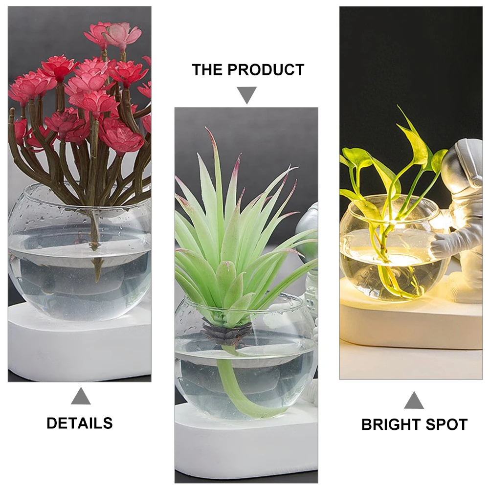 

Led Water Plant Vase Glass Hydroponic Container For Succulents Air Plants Indoor Decor Home Garden Lamp Ornament