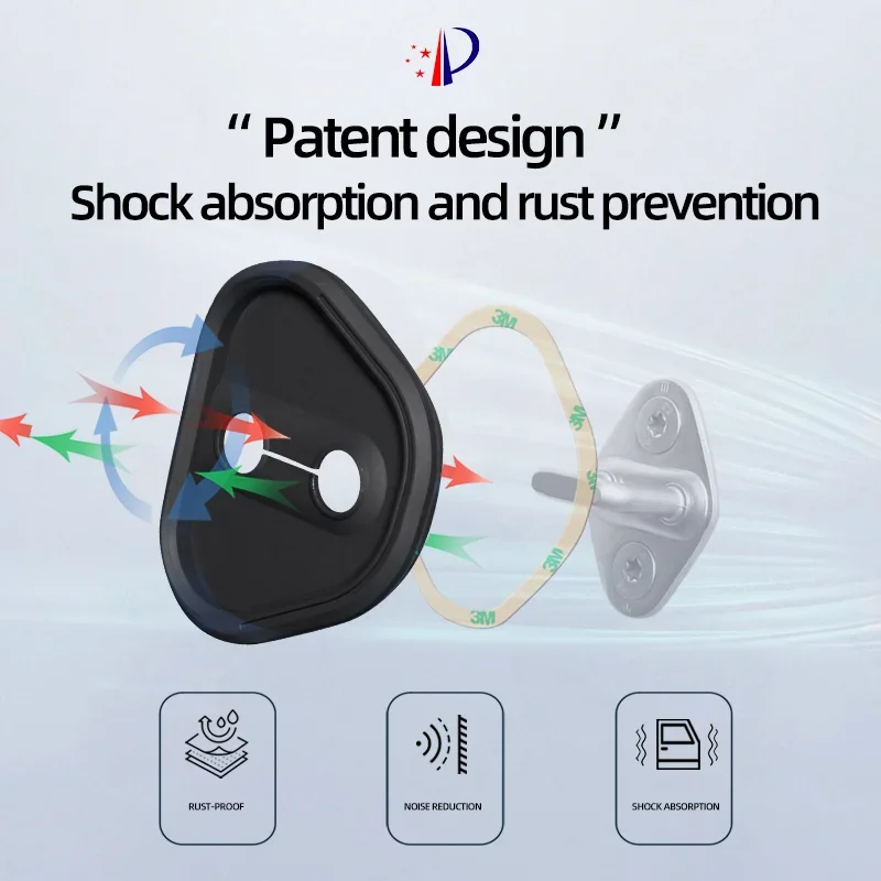 Door Lock Cover Applicable To ZEEKR 001/009, Silicone Rust-proof Mute Door Lock Protector, Shock Absorption, 4Pcs Set