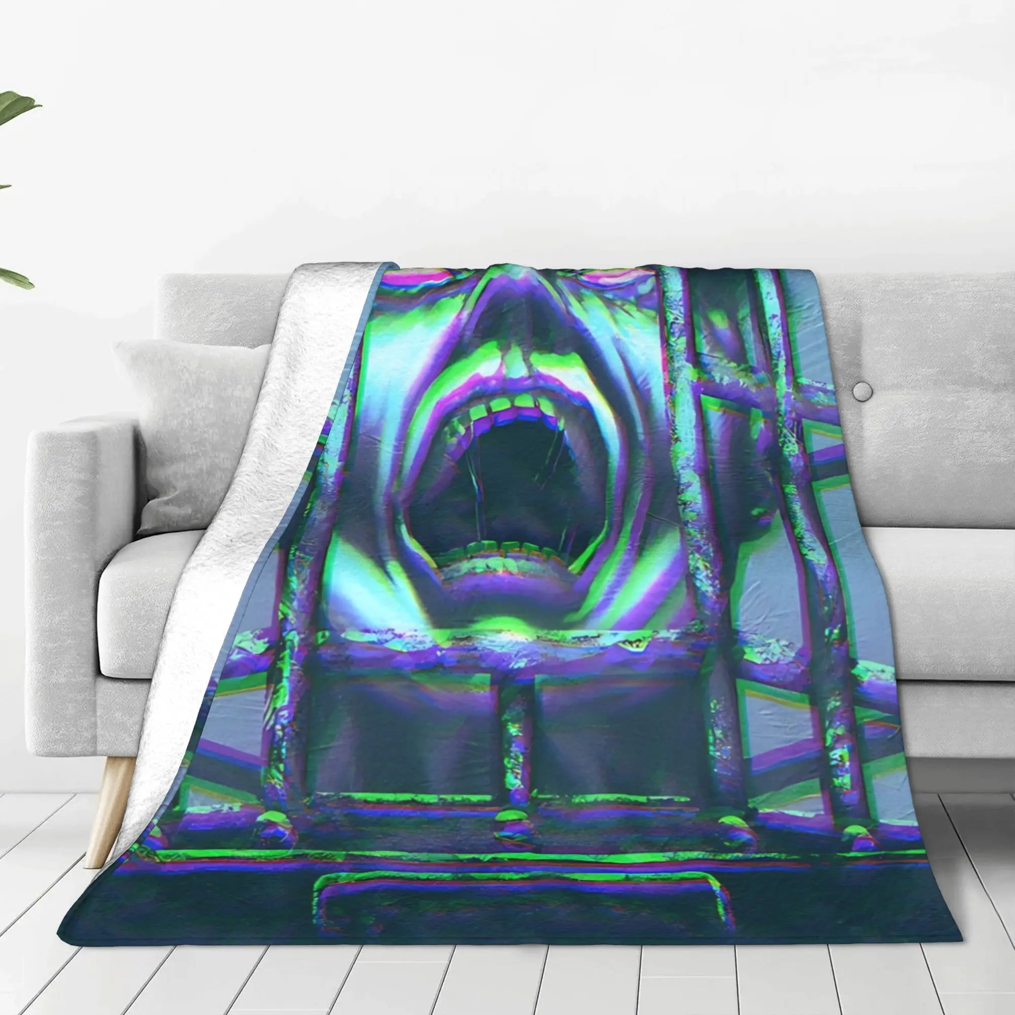 1PC Home Cute Room Decor Gothic  Blanket Throw Blanket Bloodborne Novelty Warm Blanket All Season