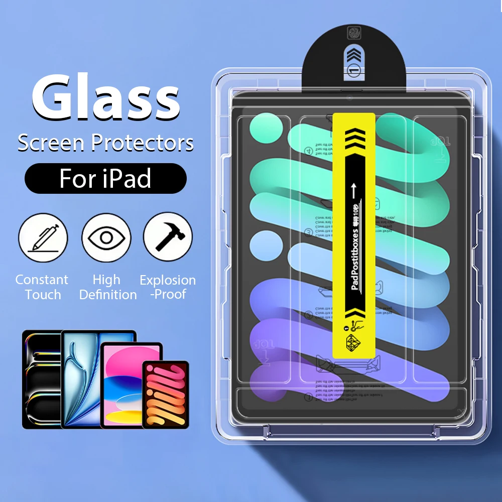 

Tempered Glass For Ipad Pro 13 12.9 11 M4 M2 2024 10th Generation Screen Protector For iPad Air 5 4 3 2 Mini 6 7 8 9th 10.2 Film