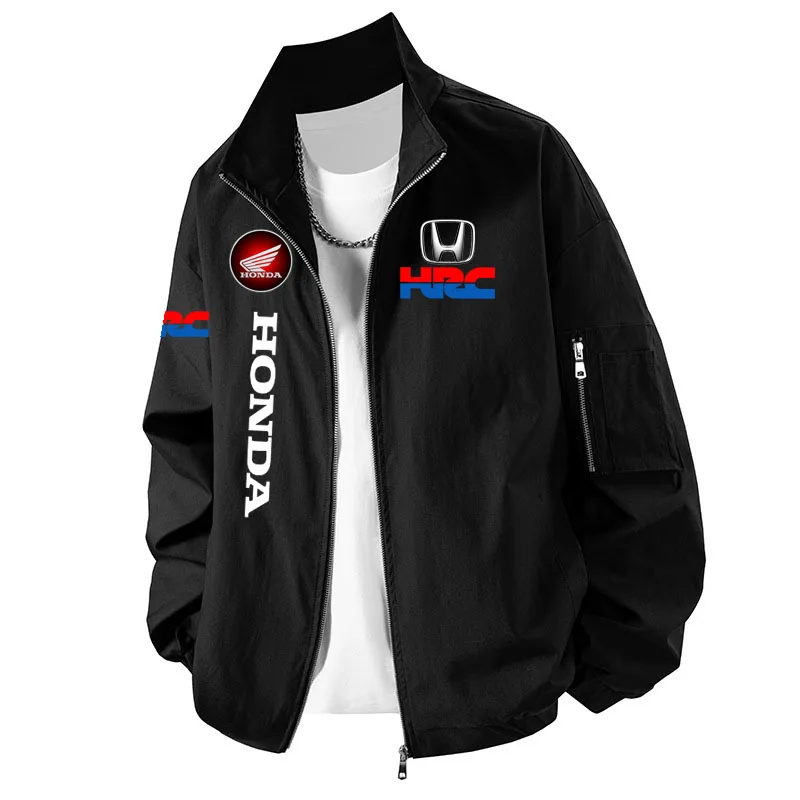 2026 Honda Racing logo Men's Outdoor Zipper Jacket, Fashionable