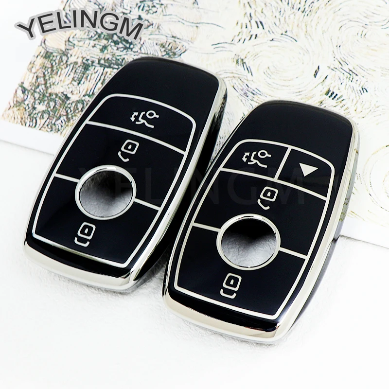 Fashion TPU Car Remote Key Case Cover Shell For Mercedes Benz A C E S G Class GLC CLE CLA GLB GLS W177 W205 W213 W222 X167 AMG