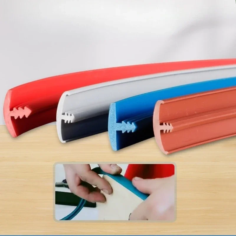 Customization 70Meters Width 25mm PVC Flat Strip Edge Banding Encloser Shield Seal Strip Grey