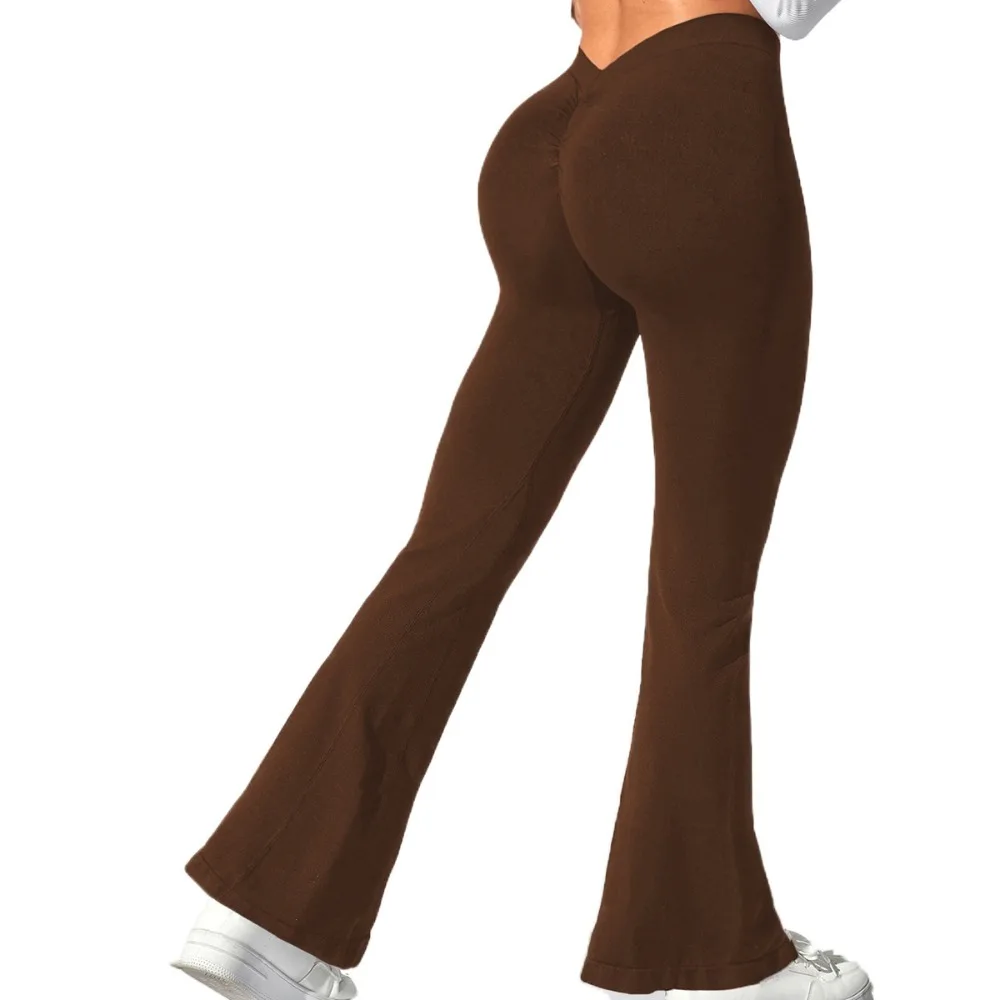 

V-Waist Yoga Sports Pants Hip-lifting Elastic Sports Fitness Leggings Slimming High Waist Yoga Seamless Leggings Female