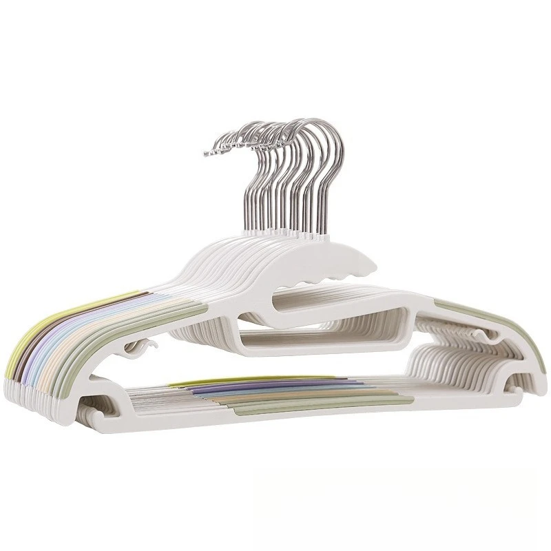 Non-Slip Plastic Clothes Hangers, Multifunctional Non-Mark Coat Hangers, Heavy Duty Hangers with Hooks for Closet, Bedroom, Dorm
