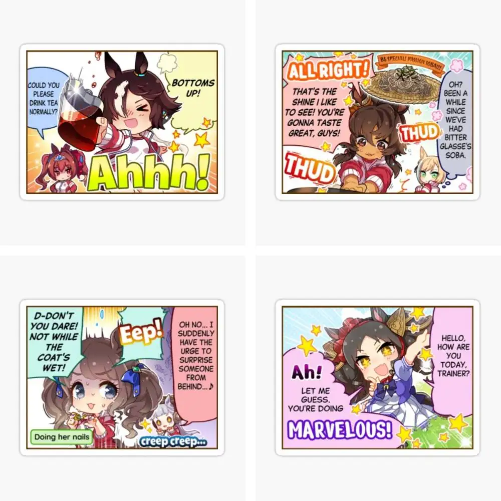 Umamusume Characters Snapshot Sticker Car Window Bumpers Die-cut Vinyl Stickers Decorative Accessories