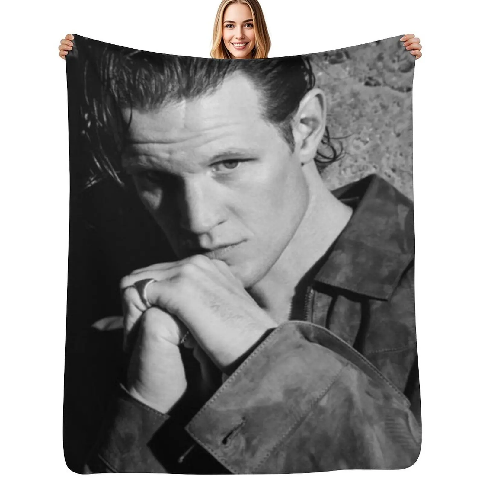 B&W MATT S. Throw Blanket Stuffeds blankets and throws Thin Sofa Throw anime Custom Blankets