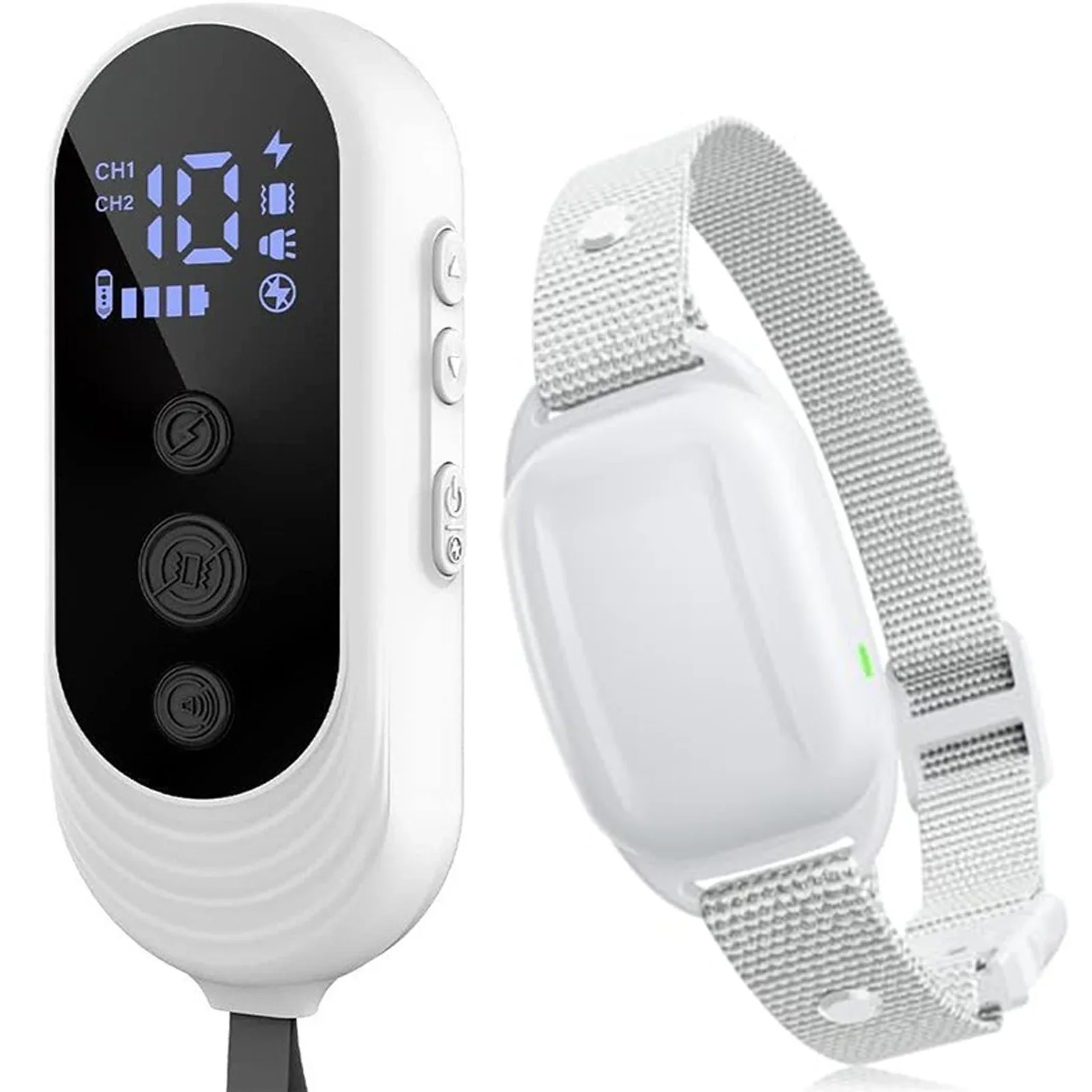 

Dog Training Collar with Remote 1000ft IP67 Waterproof Rechargeable Beep Vibration Safe Shock for Dogs 15-150 lbs