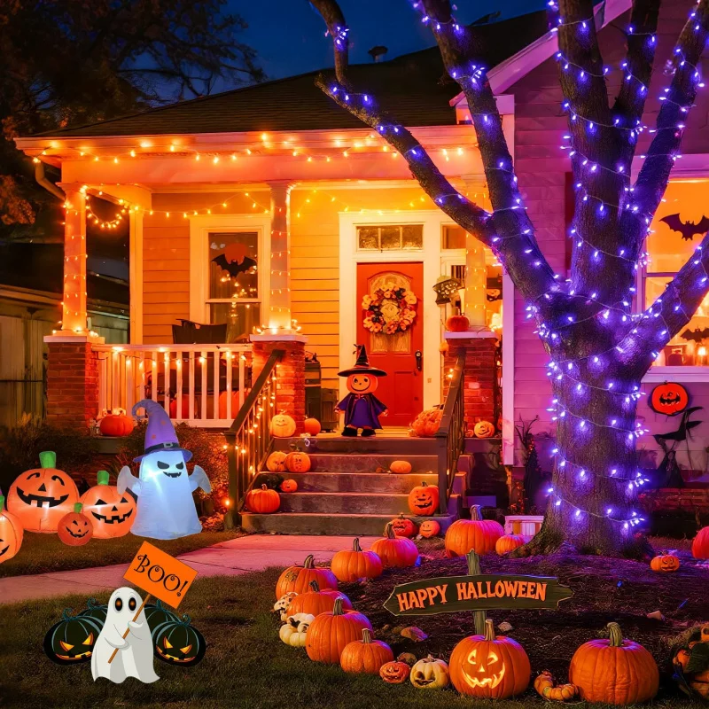 

Наружная водонепроницаемая красочная световая полоса, рождественская елка, праздничное украшение, гирлянда, вечерние украшения двора, гирлянда